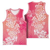 Dreamy Butterfly Polynesian - Breast Cancer Awareness Basketball Jersey Floral Vibes