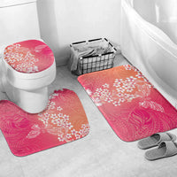 Dreamy Butterfly Polynesian - Breast Cancer Awareness Bathroom Set Floral Vibes