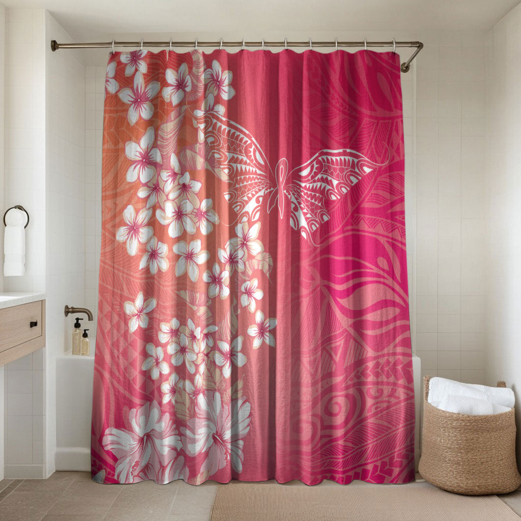 Dreamy Butterfly Polynesian - Breast Cancer Awareness Bathroom Set Floral Vibes