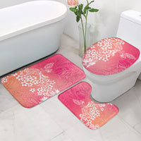 Dreamy Butterfly Polynesian - Breast Cancer Awareness Bathroom Set Floral Vibes