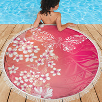 Dreamy Butterfly Polynesian - Breast Cancer Awareness Beach Blanket Floral Vibes