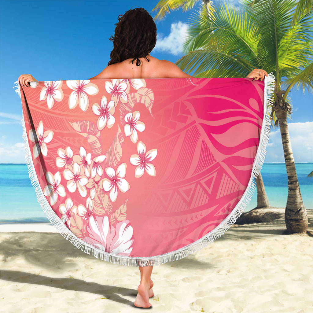 Dreamy Butterfly Polynesian - Breast Cancer Awareness Beach Blanket Floral Vibes