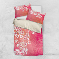 Dreamy Butterfly Polynesian - Breast Cancer Awareness Bedding Set Floral Vibes