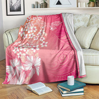 Dreamy Butterfly Polynesian - Breast Cancer Awareness Blanket Floral Vibes