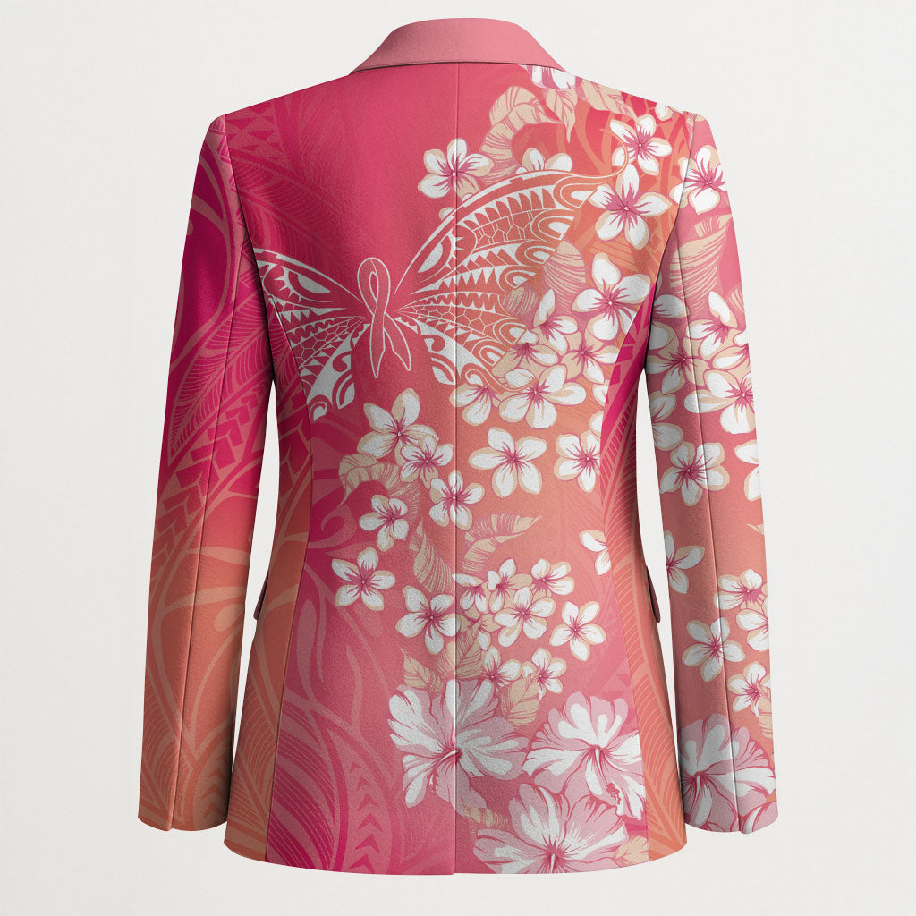 Dreamy Butterfly Polynesian - Breast Cancer Awareness Blazer Floral Vibes