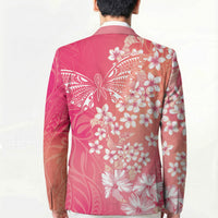 Dreamy Butterfly Polynesian - Breast Cancer Awareness Blazer Floral Vibes