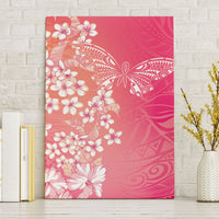 Dreamy Butterfly Polynesian - Breast Cancer Awareness Canvas Wall Art Floral Vibes