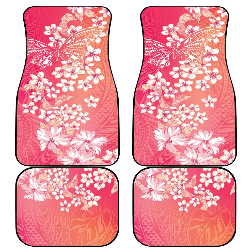 Dreamy Butterfly Polynesian - Breast Cancer Awareness Car Mats Floral Vibes