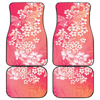 Dreamy Butterfly Polynesian - Breast Cancer Awareness Car Mats Floral Vibes