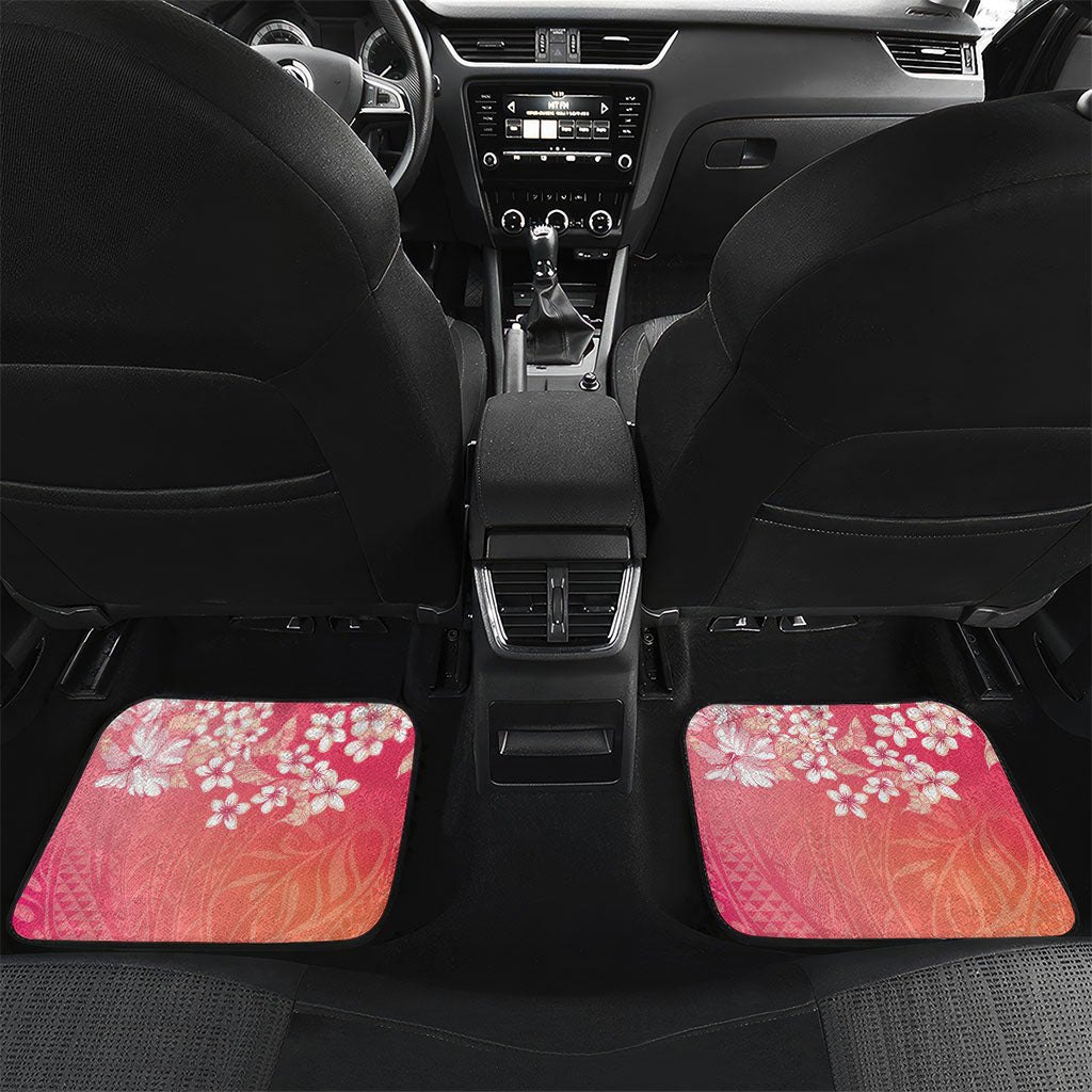 Dreamy Butterfly Polynesian - Breast Cancer Awareness Car Mats Floral Vibes