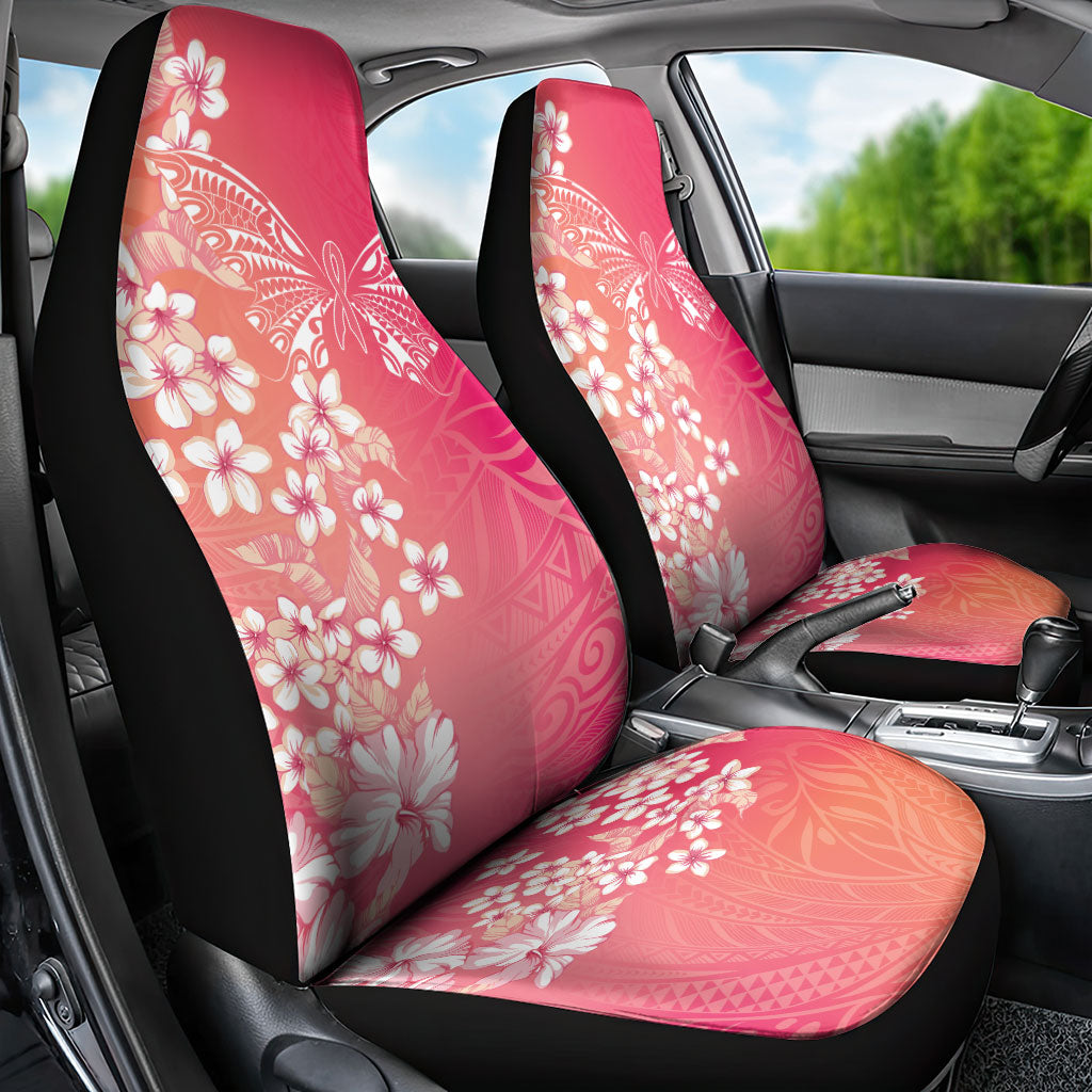 Dreamy Butterfly Polynesian - Breast Cancer Awareness Car Seat Cover Floral Vibes