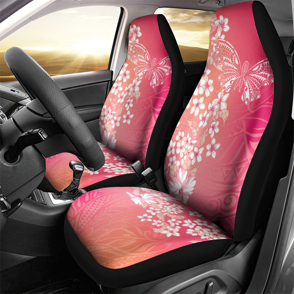 Dreamy Butterfly Polynesian - Breast Cancer Awareness Car Seat Cover Floral Vibes