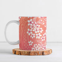 Dreamy Butterfly Polynesian - Breast Cancer Awareness Ceramic Mug Floral Vibes
