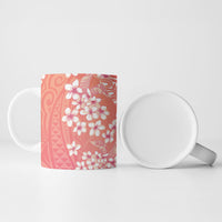 Dreamy Butterfly Polynesian - Breast Cancer Awareness Ceramic Mug Floral Vibes
