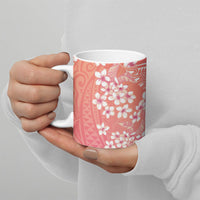 Dreamy Butterfly Polynesian - Breast Cancer Awareness Ceramic Mug Floral Vibes