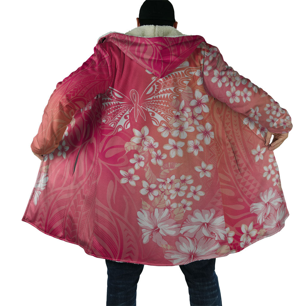 Dreamy Butterfly Polynesian - Breast Cancer Awareness Cloak Floral Vibes