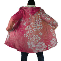 Dreamy Butterfly Polynesian - Breast Cancer Awareness Cloak Floral Vibes