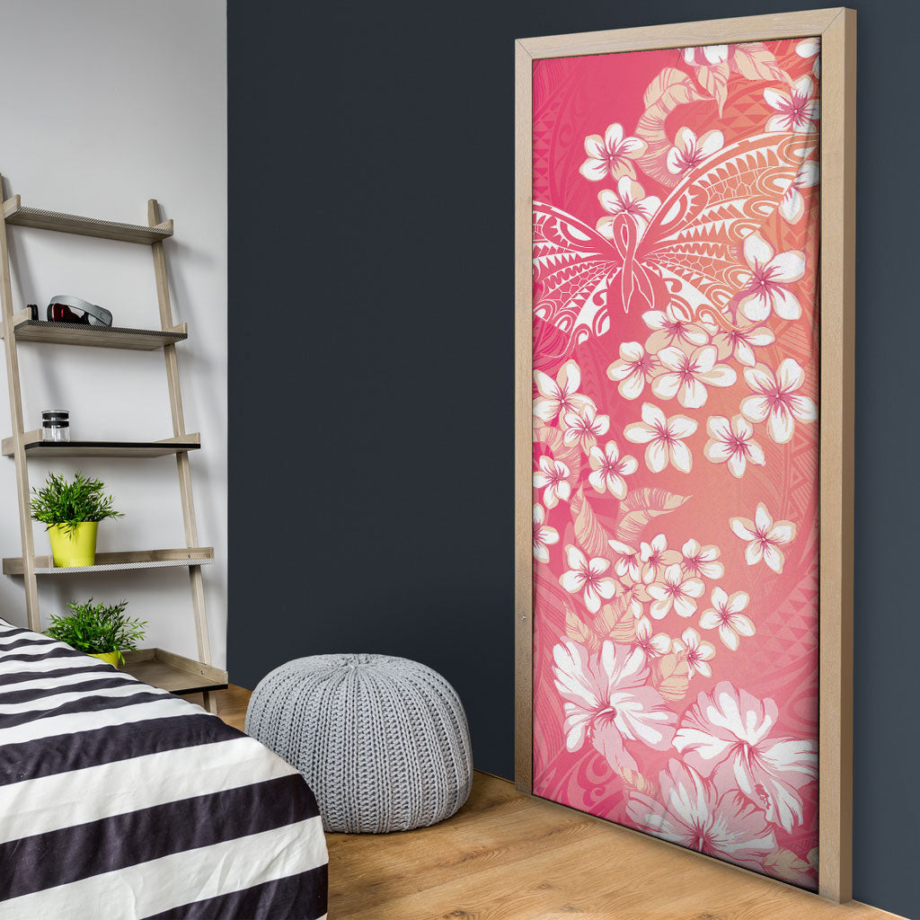 Dreamy Butterfly Polynesian - Breast Cancer Awareness Door Cover Floral Vibes