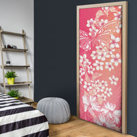 Dreamy Butterfly Polynesian - Breast Cancer Awareness Door Cover Floral Vibes