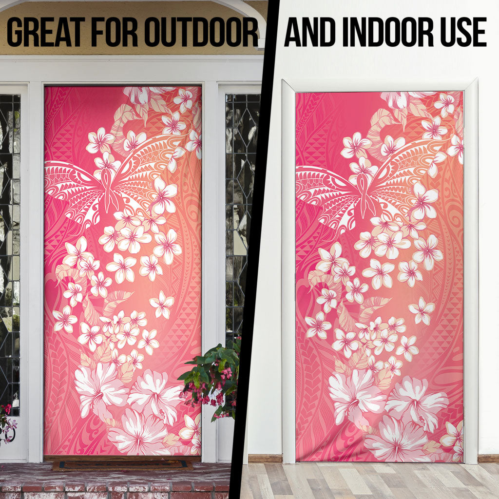 Dreamy Butterfly Polynesian - Breast Cancer Awareness Door Cover Floral Vibes