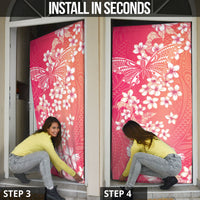 Dreamy Butterfly Polynesian - Breast Cancer Awareness Door Cover Floral Vibes