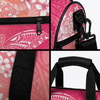 Dreamy Butterfly Polynesian - Breast Cancer Awareness Duffle Bag Floral Vibes