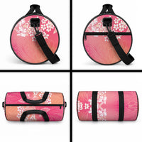 Dreamy Butterfly Polynesian - Breast Cancer Awareness Duffle Bag Floral Vibes