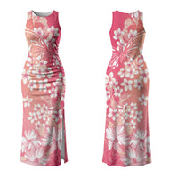 Dreamy Butterfly Polynesian - Breast Cancer Awareness Family Matching Tank Maxi Dress and Hawaiian Shirt Floral Vibes