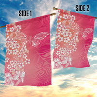 Dreamy Butterfly Polynesian - Breast Cancer Awareness Garden Flag Floral Vibes