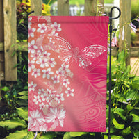 Dreamy Butterfly Polynesian - Breast Cancer Awareness Garden Flag Floral Vibes