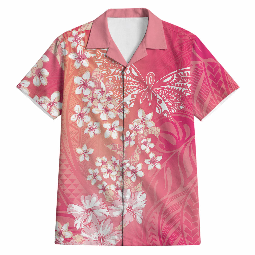 Dreamy Butterfly Polynesian - Breast Cancer Awareness Hawaiian Shirt Floral Vibes