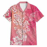 Dreamy Butterfly Polynesian - Breast Cancer Awareness Hawaiian Shirt Floral Vibes
