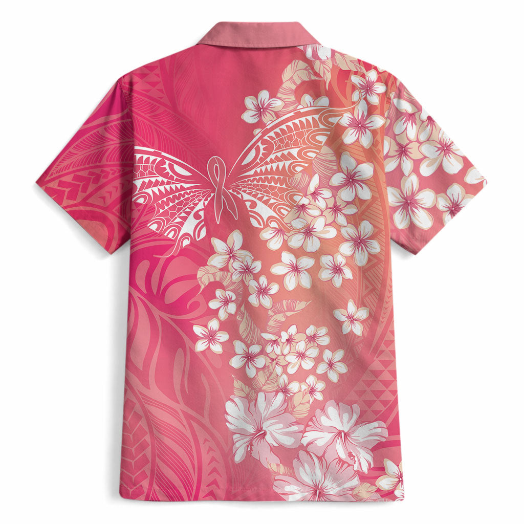 Dreamy Butterfly Polynesian - Breast Cancer Awareness Hawaiian Shirt Floral Vibes
