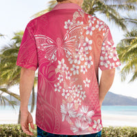 Dreamy Butterfly Polynesian - Breast Cancer Awareness Hawaiian Shirt Floral Vibes