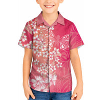 Dreamy Butterfly Polynesian - Breast Cancer Awareness Hawaiian Shirt Floral Vibes