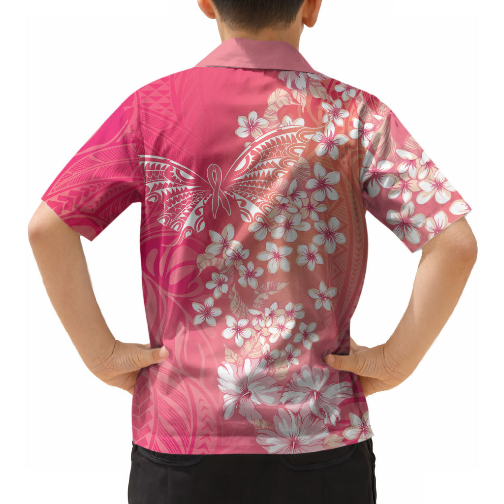 Dreamy Butterfly Polynesian - Breast Cancer Awareness Hawaiian Shirt Floral Vibes