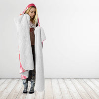 Dreamy Butterfly Polynesian - Breast Cancer Awareness Hooded Blanket Floral Vibes