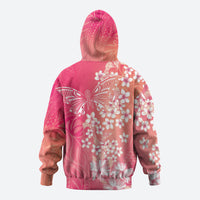 Dreamy Butterfly Polynesian - Breast Cancer Awareness Hoodie Floral Vibes