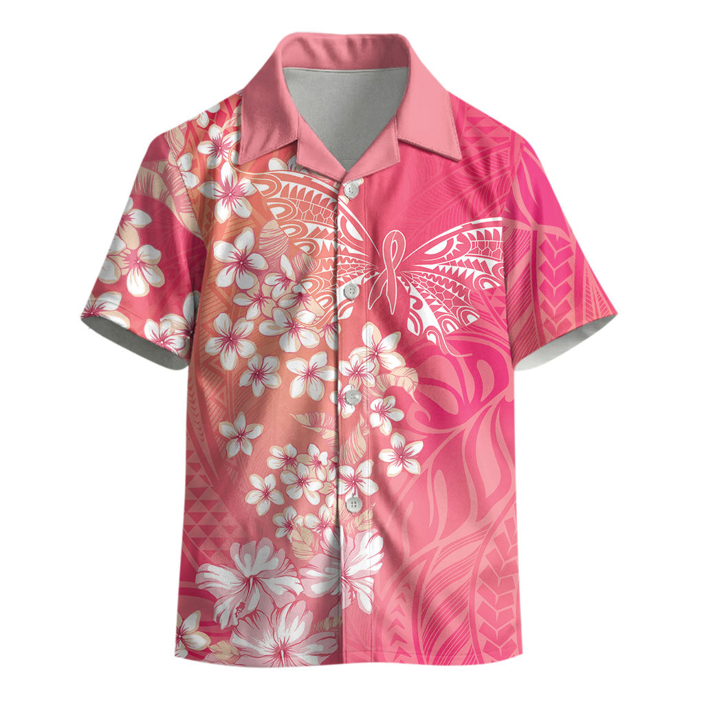 Dreamy Butterfly Polynesian - Breast Cancer Awareness Kid Hawaiian Shirt Floral Vibes