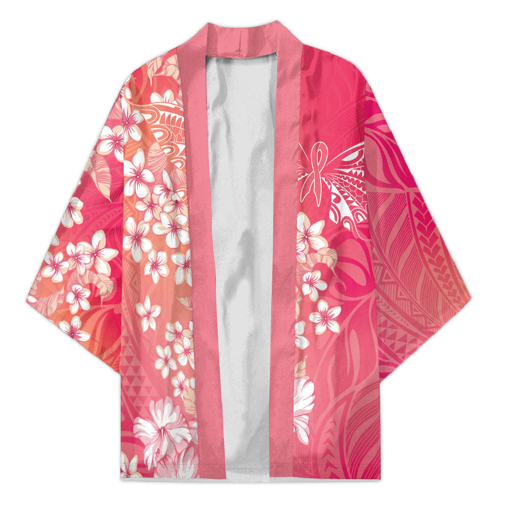 Dreamy Butterfly Polynesian - Breast Cancer Awareness Kimono Floral Vibes