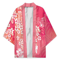 Dreamy Butterfly Polynesian - Breast Cancer Awareness Kimono Floral Vibes