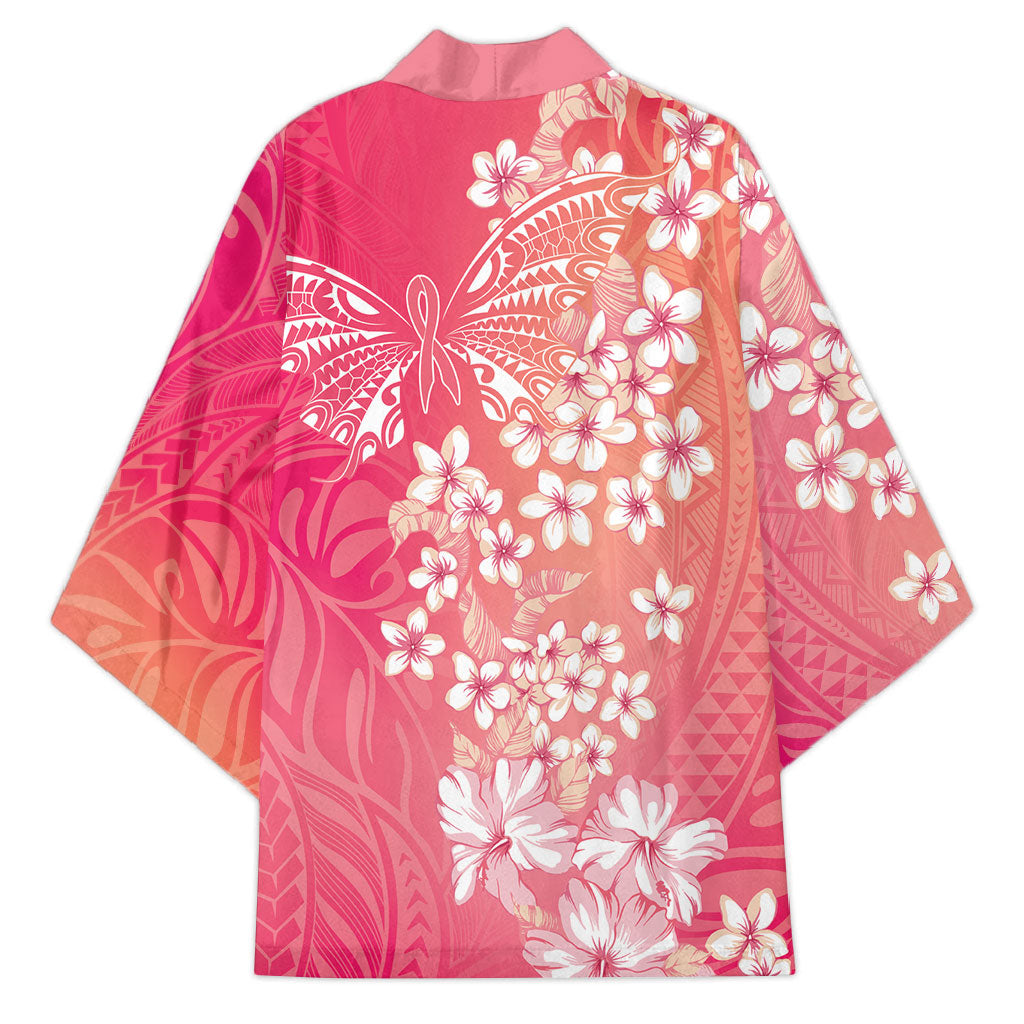 Dreamy Butterfly Polynesian - Breast Cancer Awareness Kimono Floral Vibes
