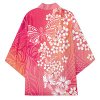 Dreamy Butterfly Polynesian - Breast Cancer Awareness Kimono Floral Vibes
