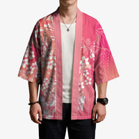 Dreamy Butterfly Polynesian - Breast Cancer Awareness Kimono Floral Vibes