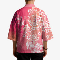 Dreamy Butterfly Polynesian - Breast Cancer Awareness Kimono Floral Vibes