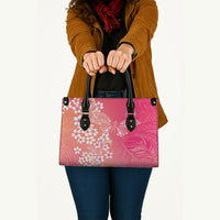 Dreamy Butterfly Polynesian - Breast Cancer Awareness Leather Bag Floral Vibes