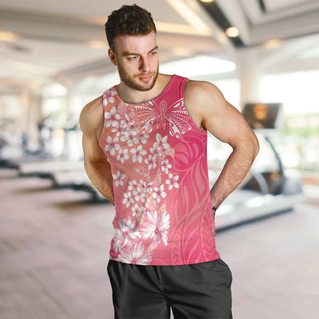 Dreamy Butterfly Polynesian - Breast Cancer Awareness Men Tank Top Floral Vibes