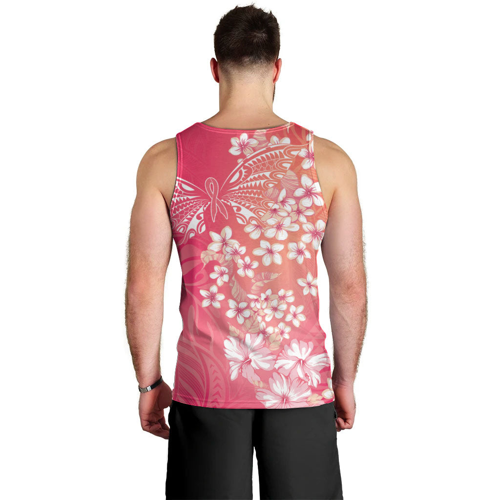 Dreamy Butterfly Polynesian - Breast Cancer Awareness Men Tank Top Floral Vibes