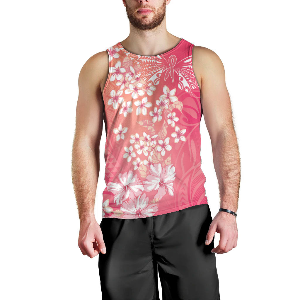 Dreamy Butterfly Polynesian - Breast Cancer Awareness Men Tank Top Floral Vibes