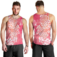 Dreamy Butterfly Polynesian - Breast Cancer Awareness Men Tank Top Floral Vibes